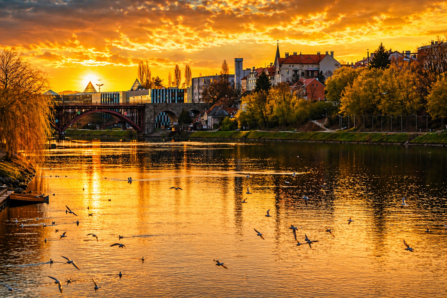 Drava u sumrak
